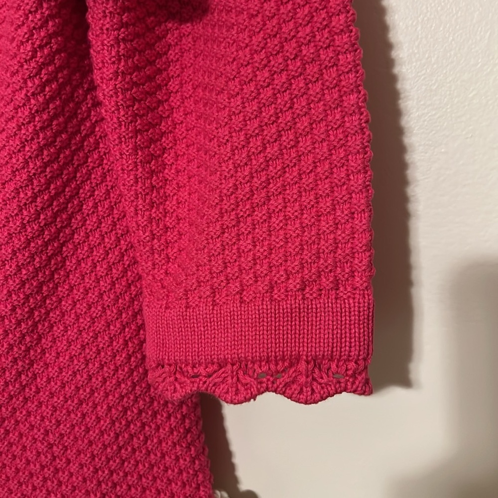 Boston Proper. Crochet Pink Perl Cardigan. Size S. - Picture 9 of 10